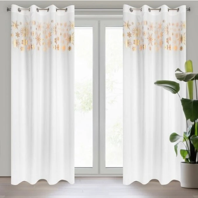 Karácsonyi függönyök ringli karikával